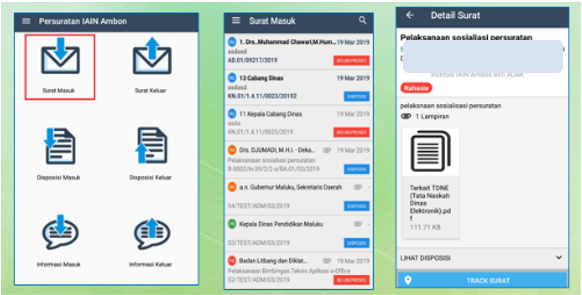 Mockup Aplikasi Mobile e-Office Persuratan