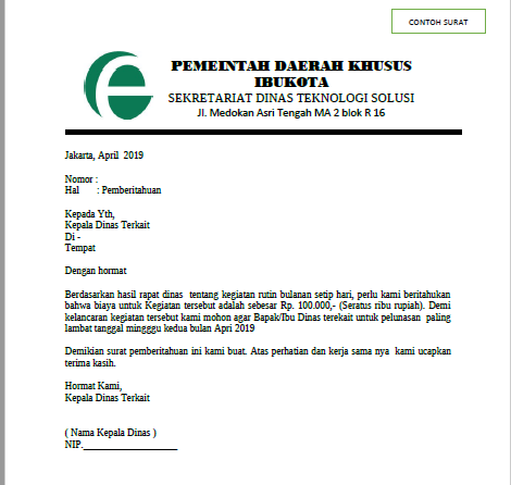 Halaman Preview Surat