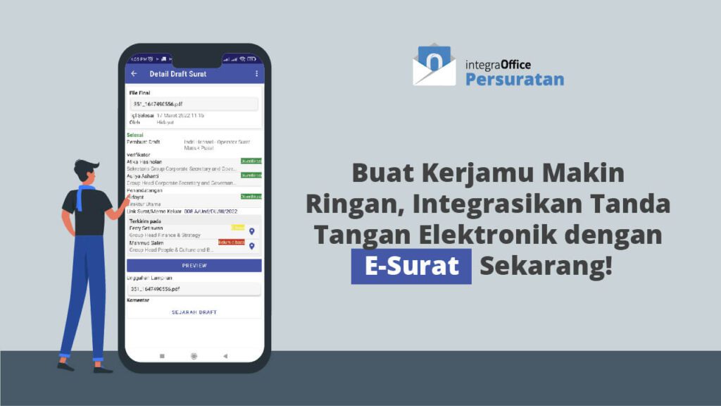 Buat Kerjamu Makin Ringan, Integrasikan Tanda Tangan Elektronik dengan E-Surat Sekarang