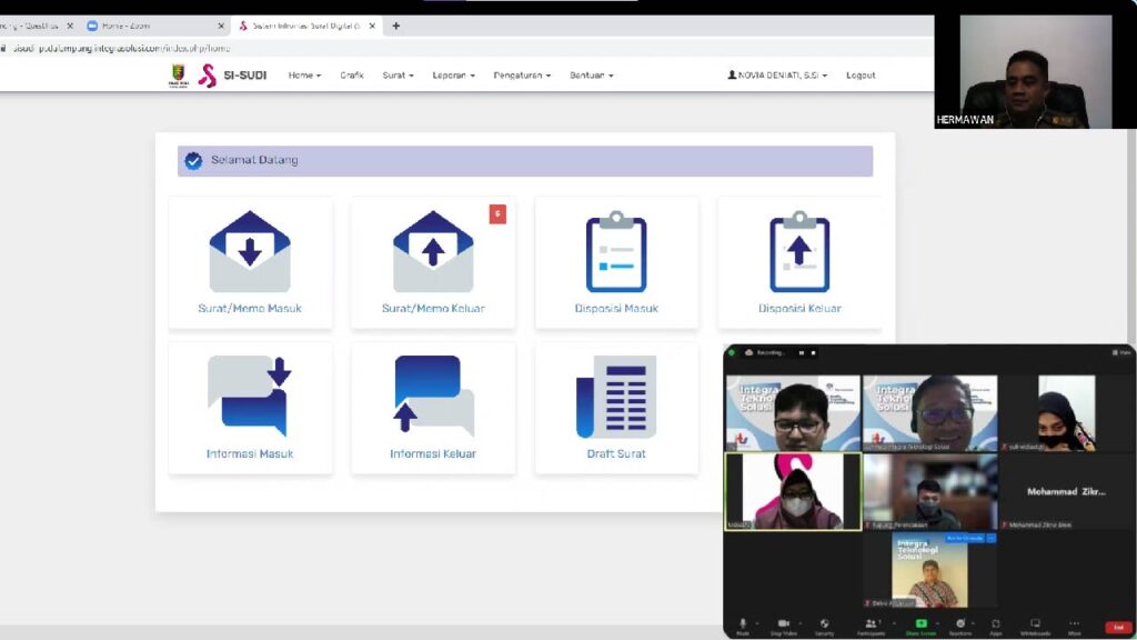 Sosialisasi Penggunaan Aplikasi Persuratan Digital dan Disposisi SISUDI Dinas Pengelolaan Sumber Daya Air (PSDA) Provinsi Lampung