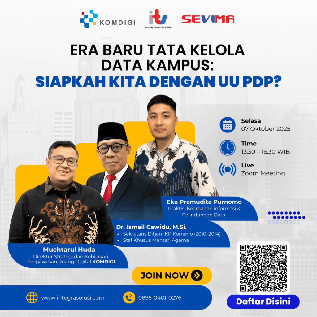 Webinar “Era Baru Tata Kelola Data Kampus Siapkah Kita dengan UU PDP”